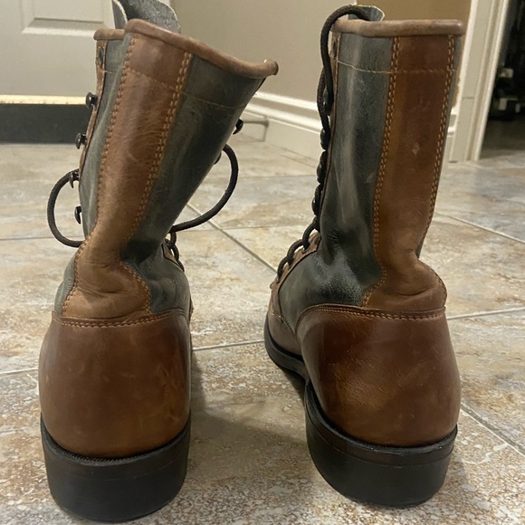 Vintage leather Boulet lace up boots - Picture 2 of 5